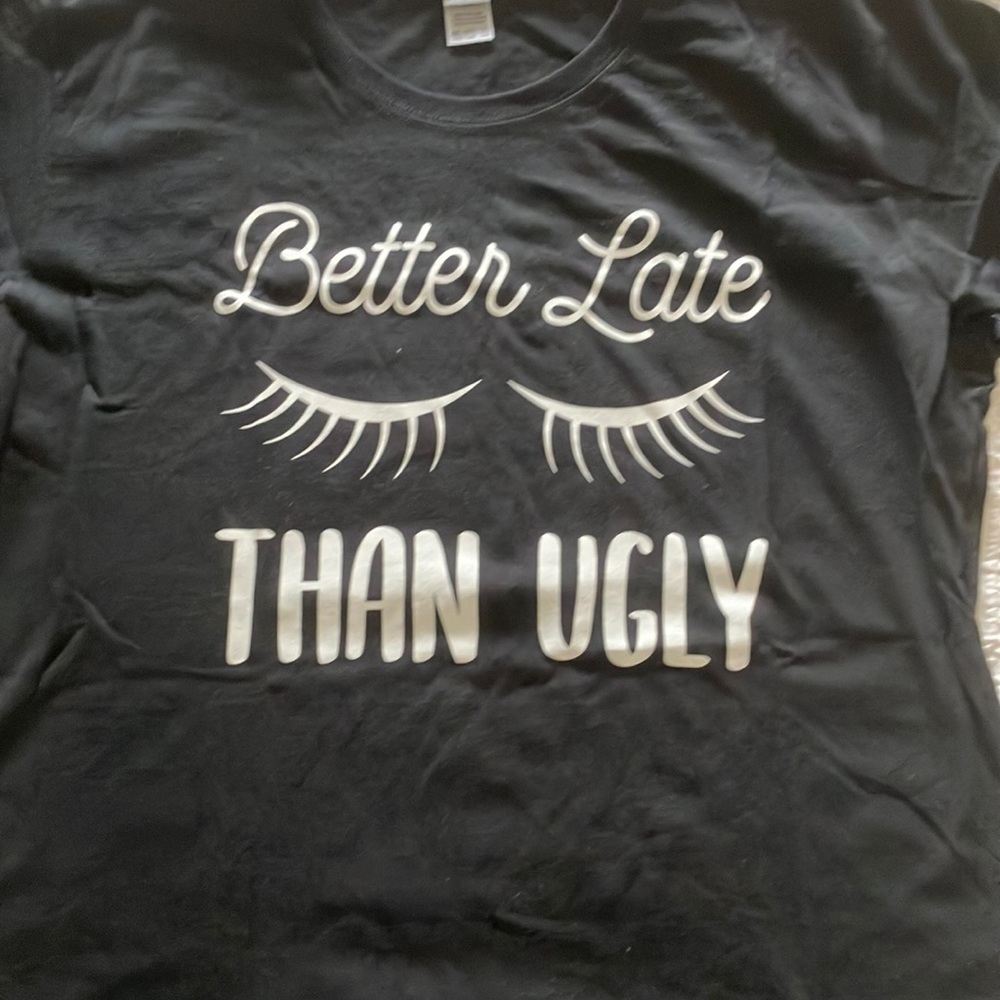 Funny black and white tee shirt. 2XL